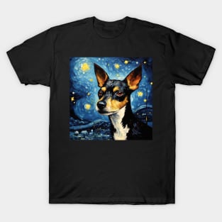 Rat Terrier oil painting T-Shirt